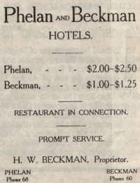 Phelan & Beckman Hotels Ad