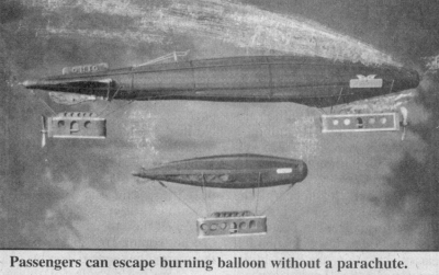 Passengers escape burning balloon