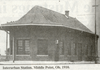 Interurban Station, Middle Point, OH 1910
