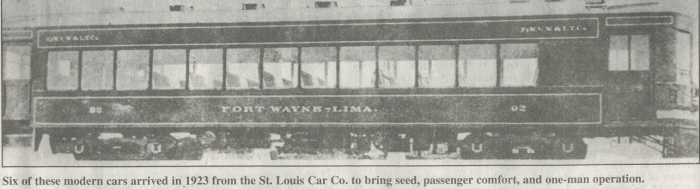 Modern railroad car in 1923