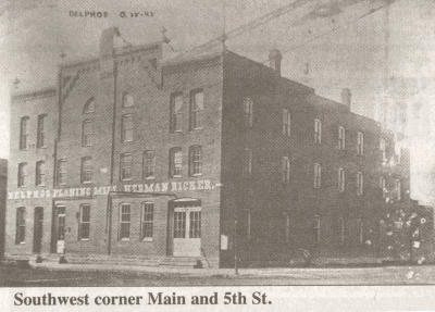 Southwest corner Main and 5th St.