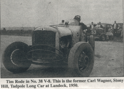 Tim Rode in No. 38 V-8