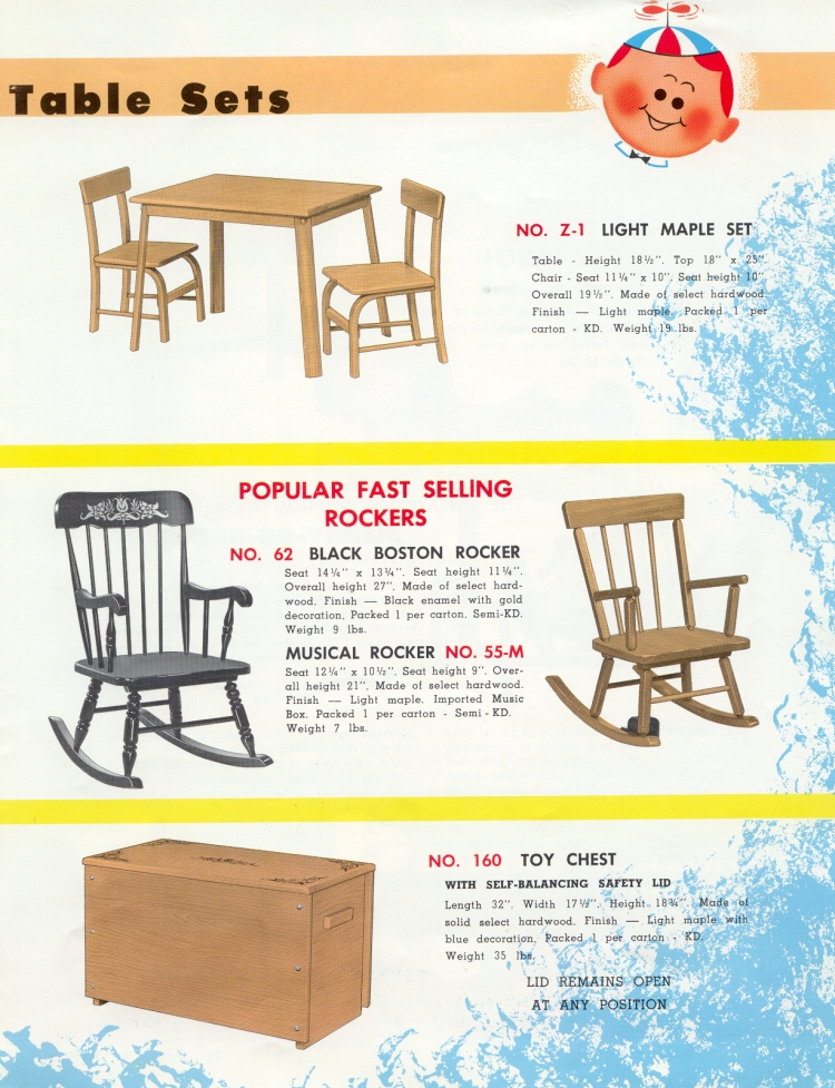 Table, Rockers, Toy Chest - 1963 page 6